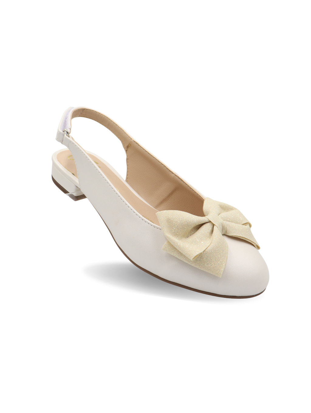 Balerina blanca perla con moño para niña - cómoda y elegante | Jakuna