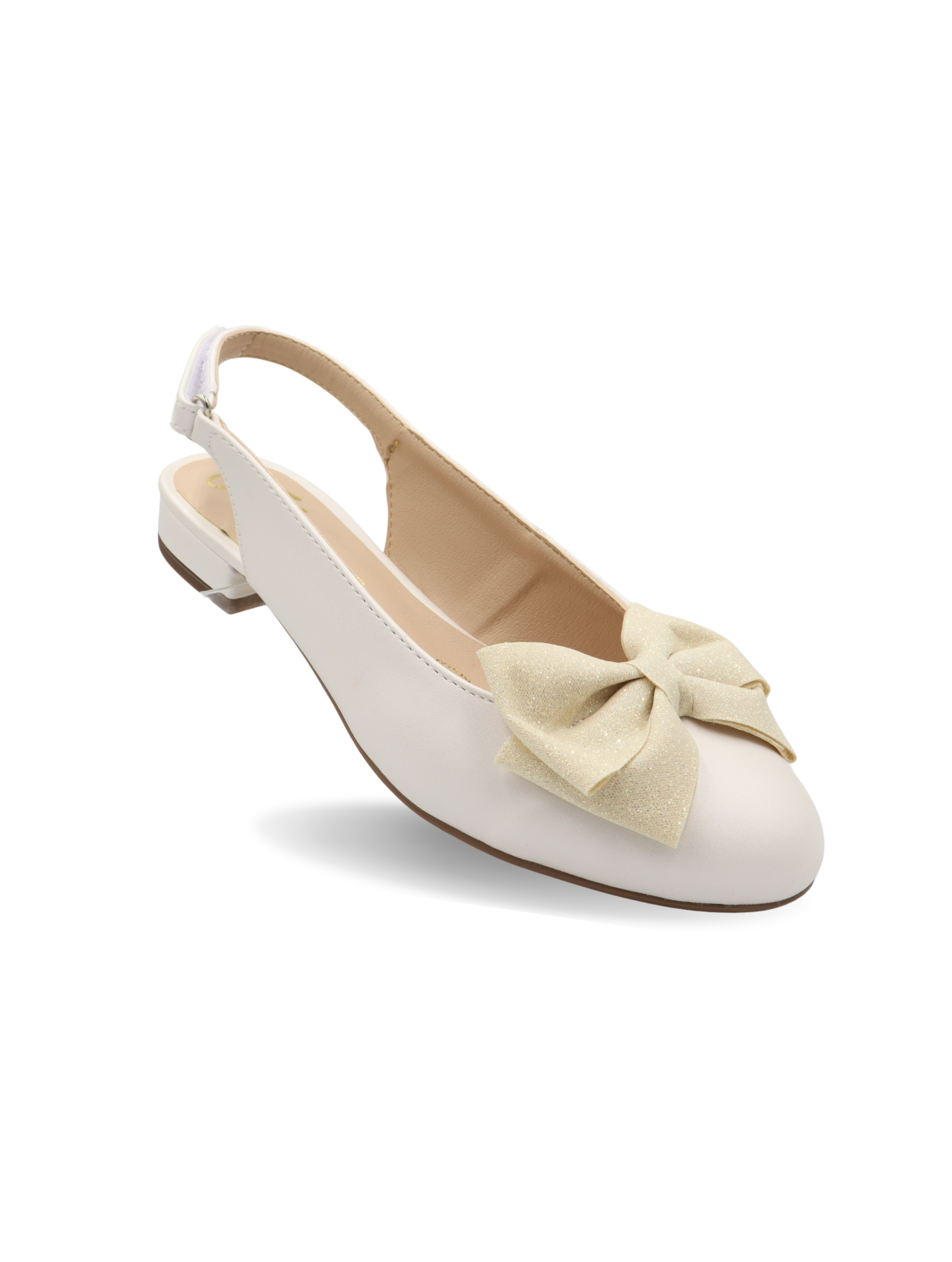Balerina blanca perla con moño para niña - cómoda y elegante | Jakuna