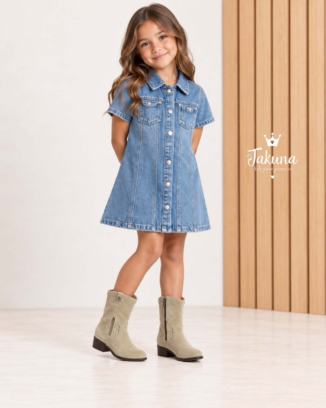 Bota de niña con estoperoles - Marca Jakuna