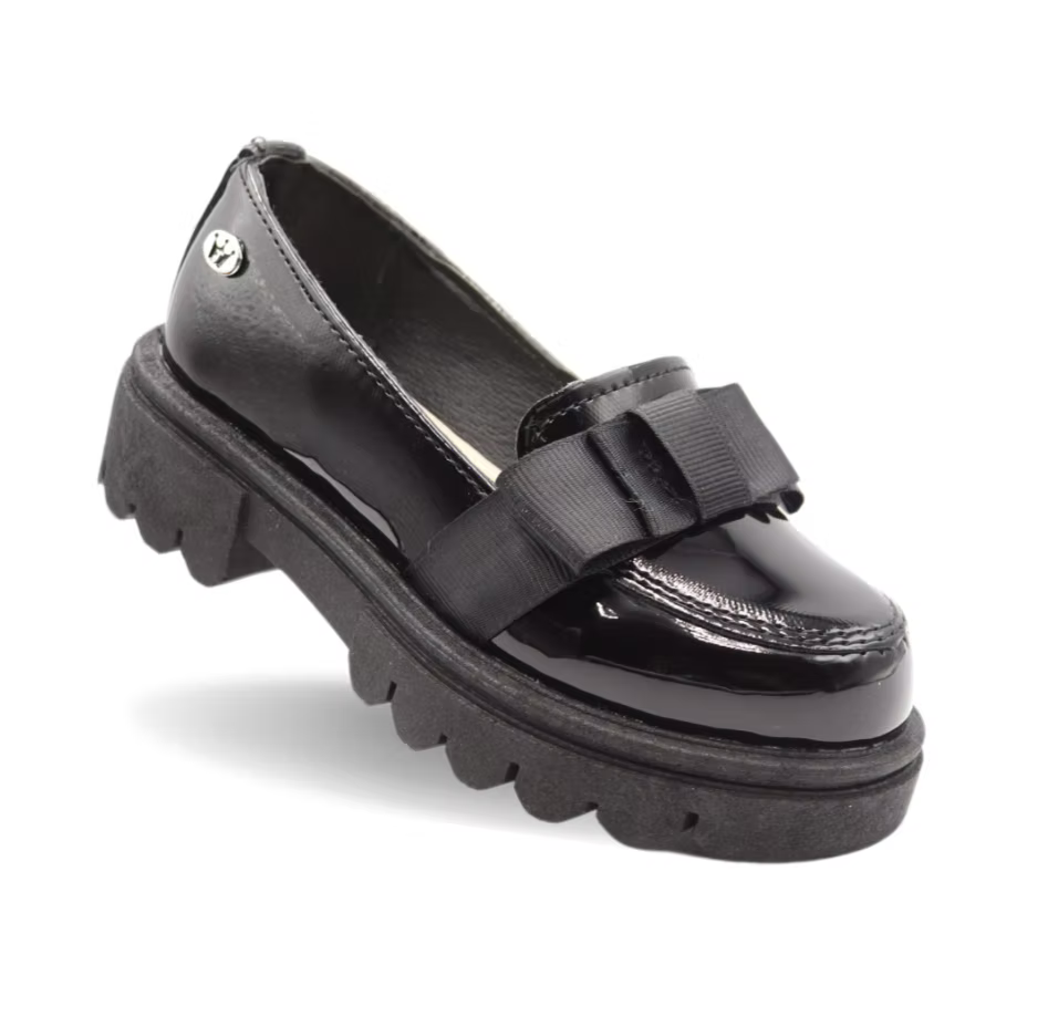 Zapato escolar negro para niña - cómodo y resistente | Jakuna