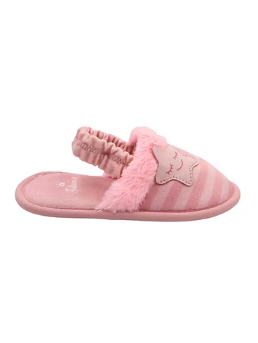 Pantufla rosa para niña con resorte cómodas | Jakuna