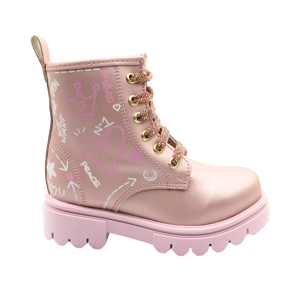 Bota urbana rosa para niña - cómoda y resistente | Jakuna