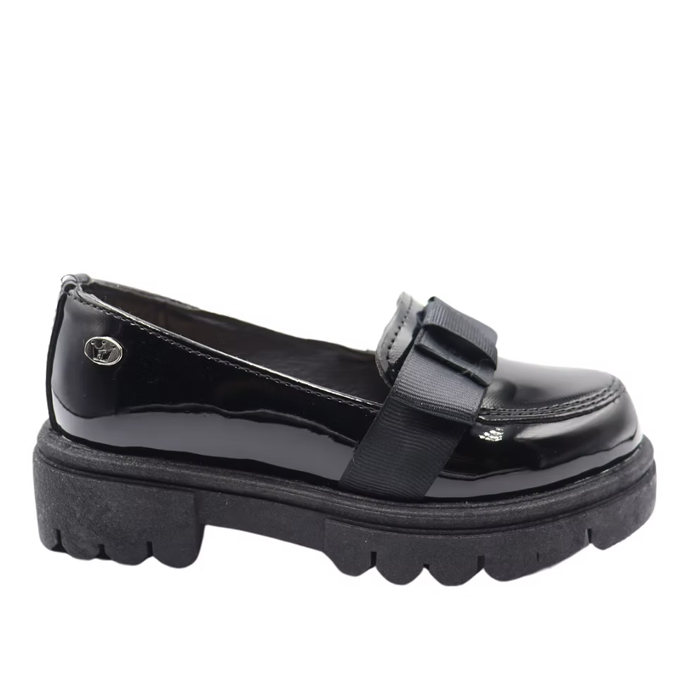 Zapato escolar negro para niña - cómodo y resistente | Jakuna