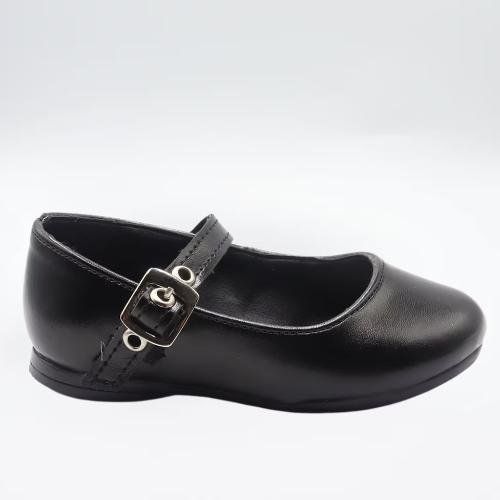 Balerina negra lisa para niña – cómoda y resistente | Jakuna