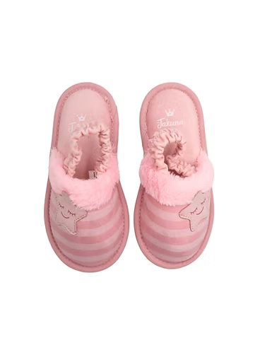 Pantufla rosa para niña con resorte cómodas | Jakuna