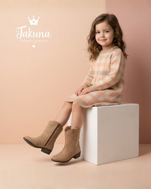 Bota clásica topo para niña - cómoda y resistente | Jakuna