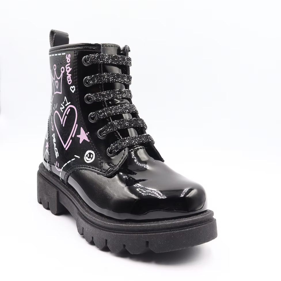 Bota urbana negra para niña - cómoda y resistente | Jakuna