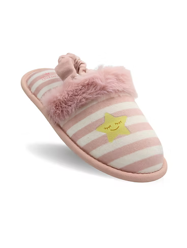 Pantufla rosa con blanco para niña con resorte cómodas | Jakuna