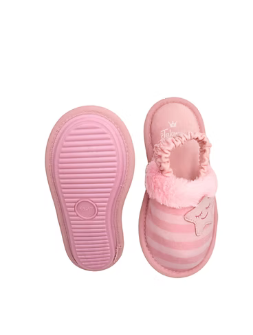 Pantufla rosa para niña con resorte cómodas | Jakuna
