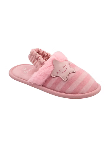Pantufla rosa para niña con resorte cómodas | Jakuna