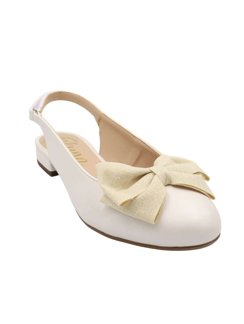 Balerina blanca perla con moño para niña - cómoda y elegante | Jakuna