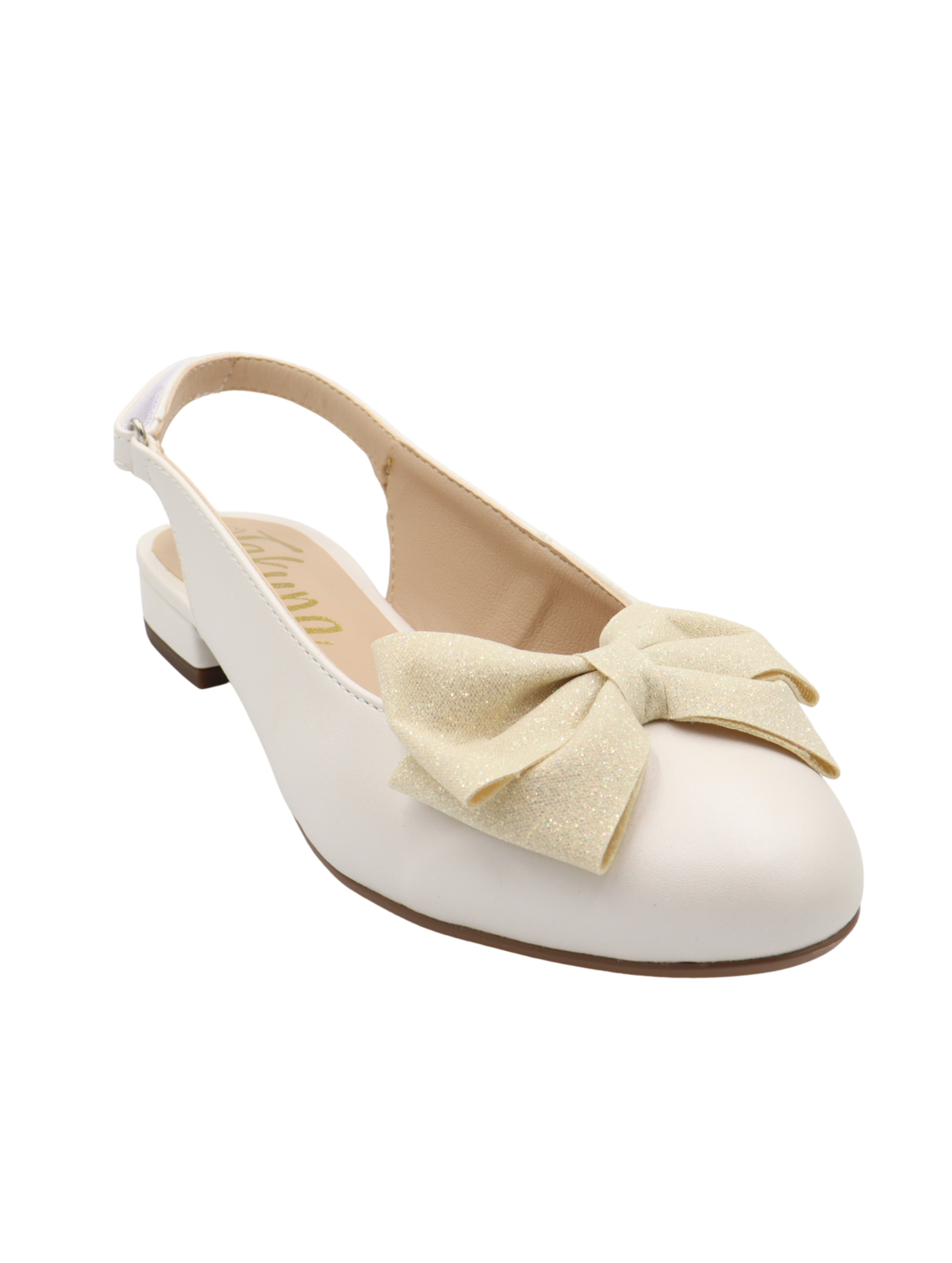 Balerina blanca perla con moño para niña - cómoda y elegante | Jakuna