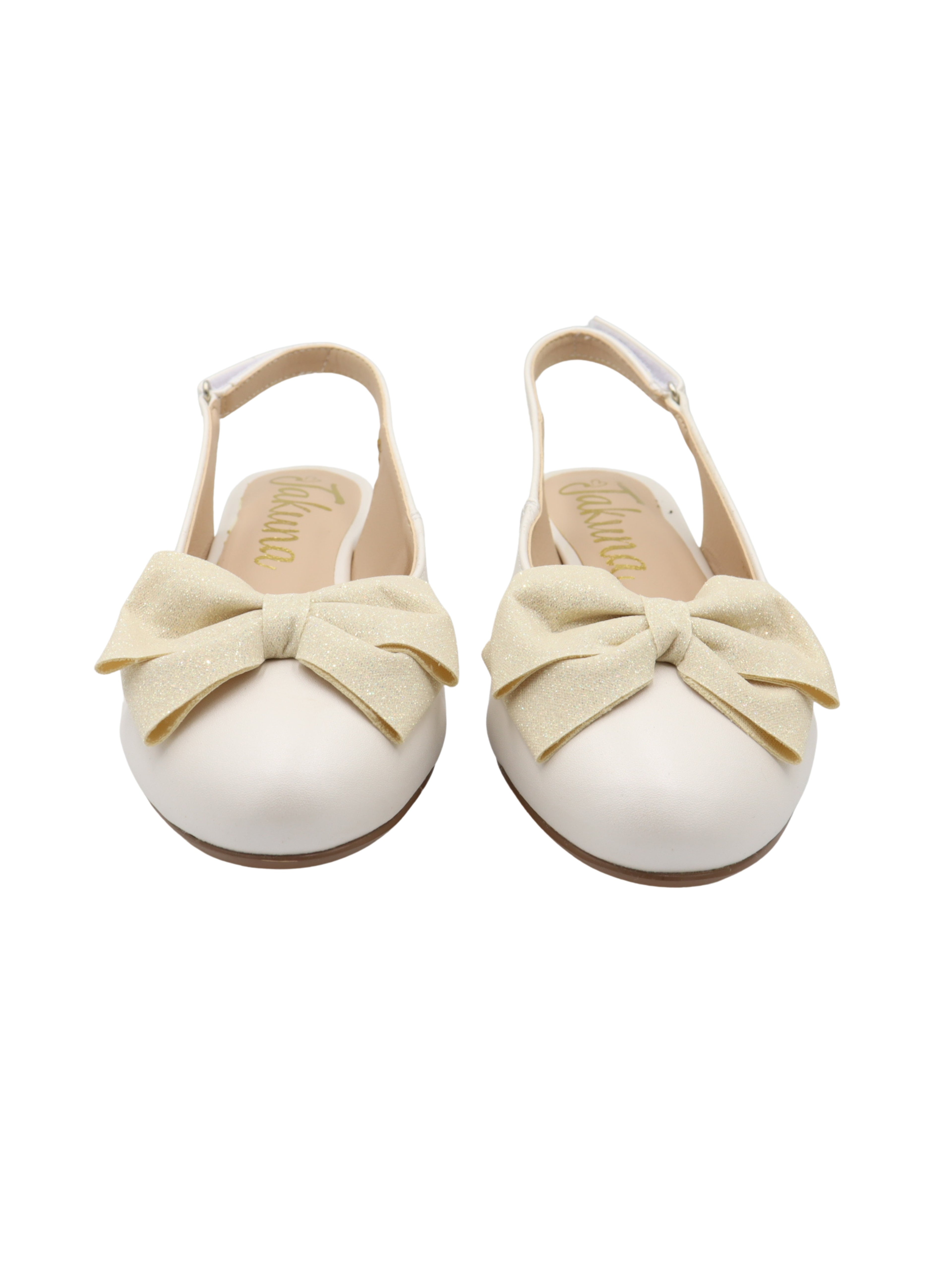Balerina blanca perla con moño para niña - cómoda y elegante | Jakuna