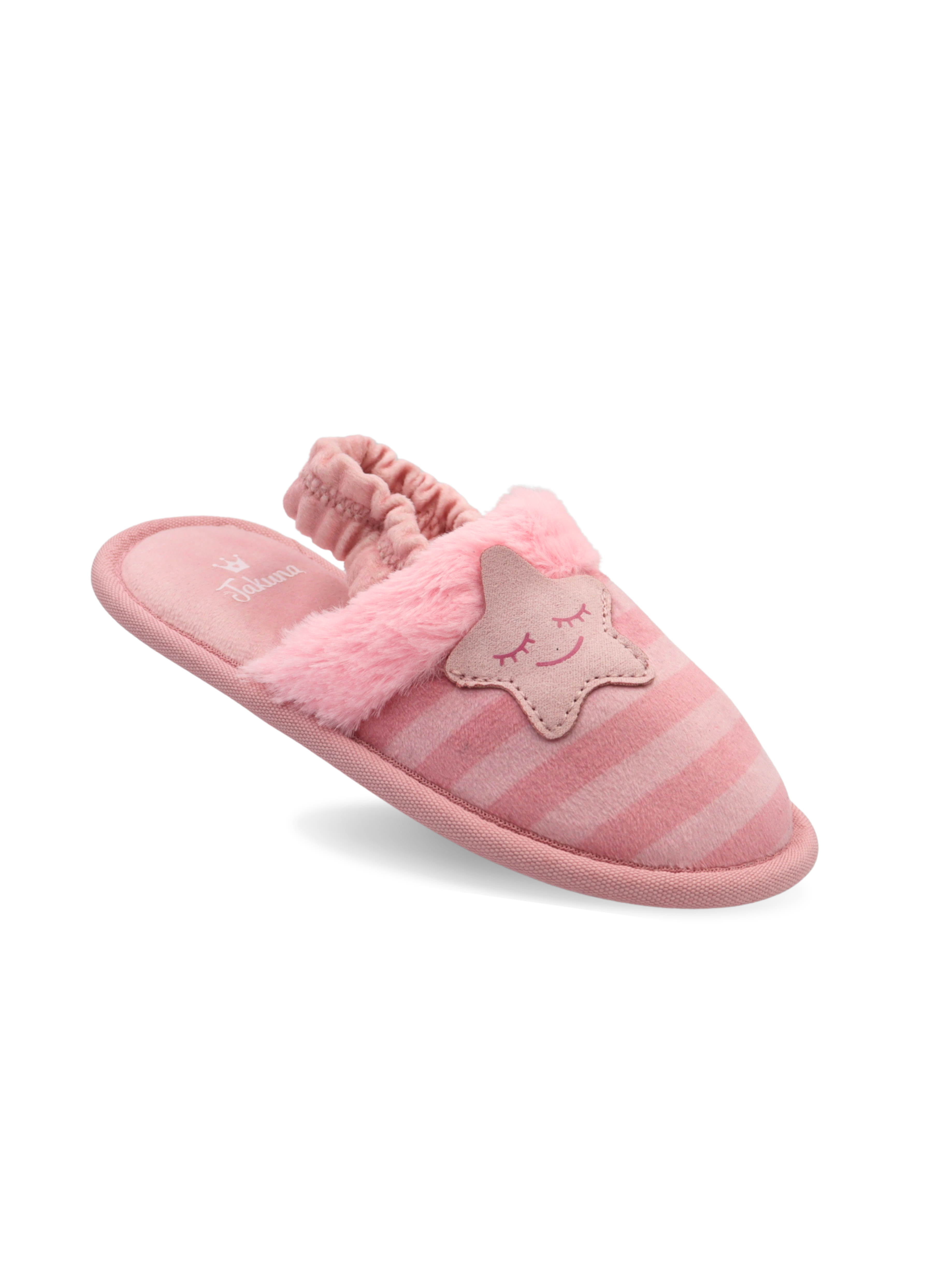 Pantufla rosa para niña con resorte cómodas | Jakuna