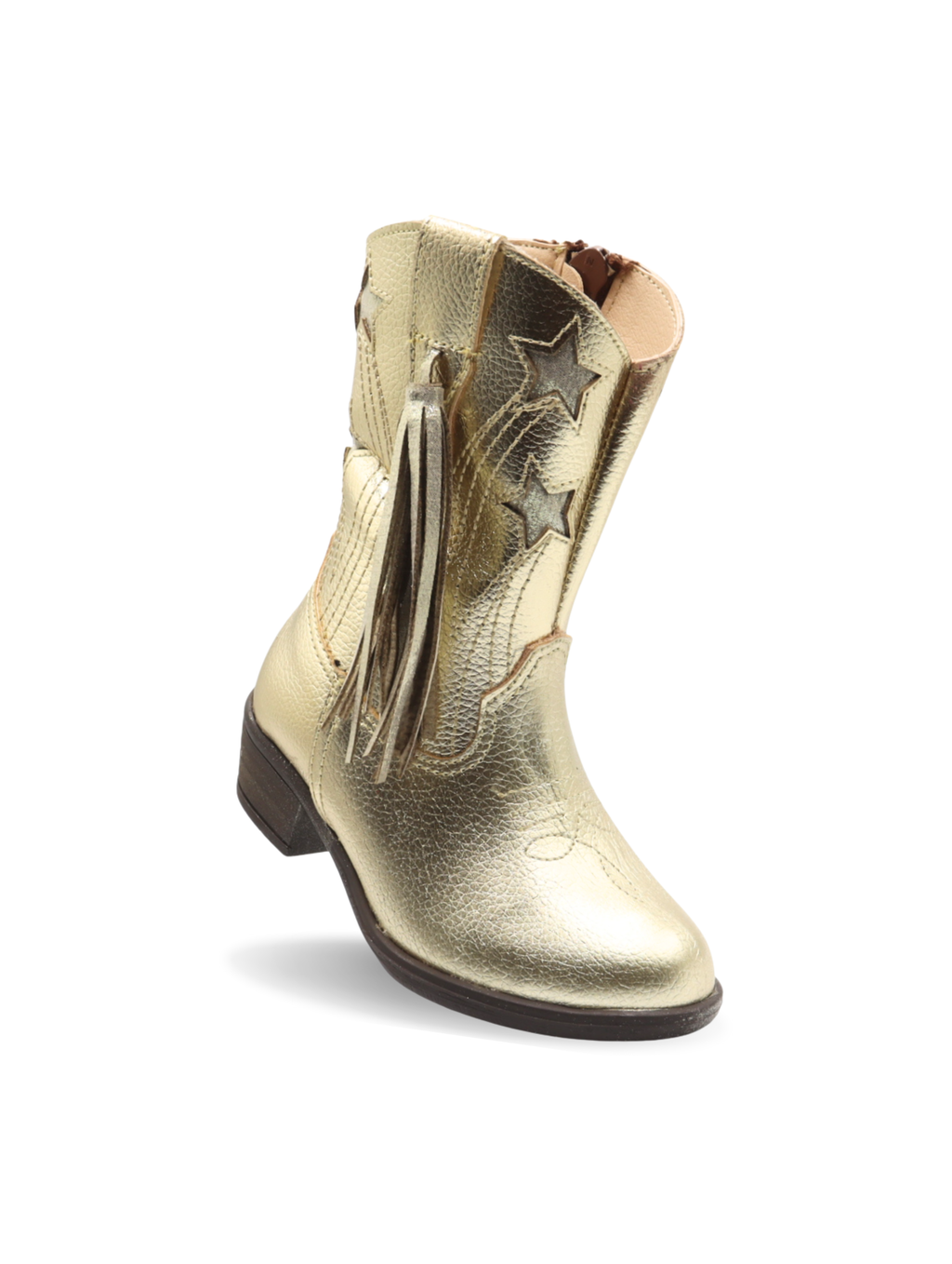 Bota metálica oro para niña - cómoda y resistente | Jakuna