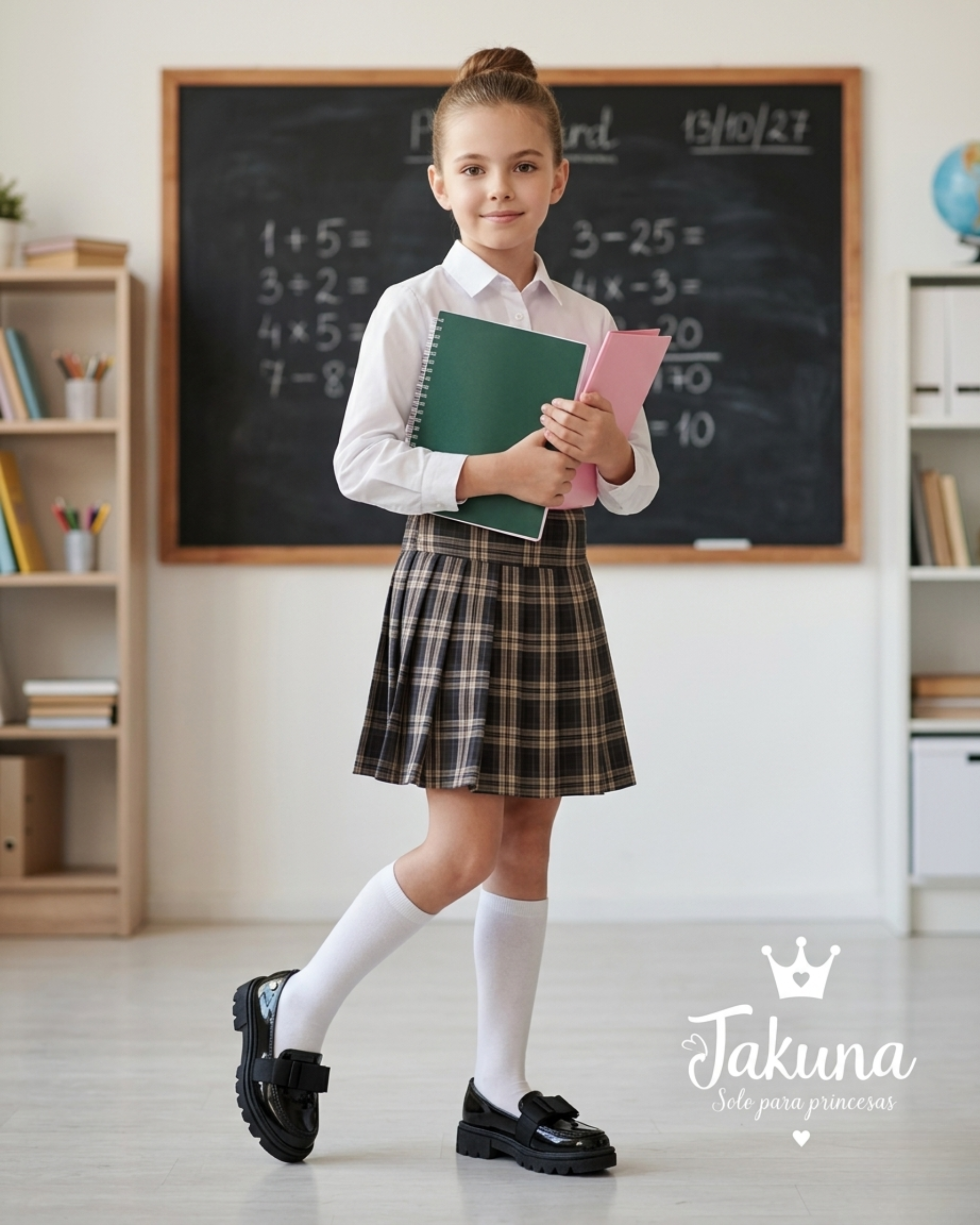 Zapato escolar negro para niña - cómodo y resistente | Jakuna