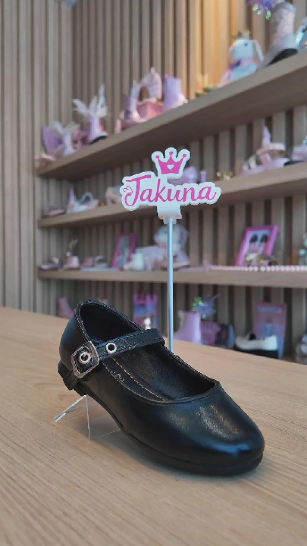 Balerina negra lisa para niña – cómoda y resistente | Jakuna